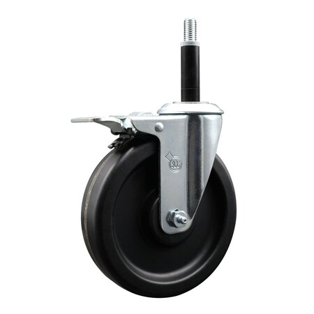 Service Caster 6'' Phenolic Swivel 3/4'' Expanding Stem Caster Total Lock Brake SCC-EXTTL20S615-PHR-34
